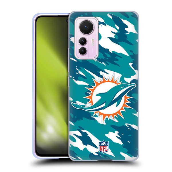 NFL Miami Dolphins Logo Camou Soft Gel Case for Xiaomi 12 Lite