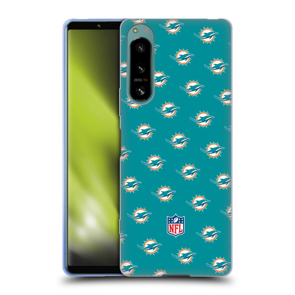NFL Miami Dolphins Artwork Patterns Soft Gel Case for Sony Xperia 5 IV