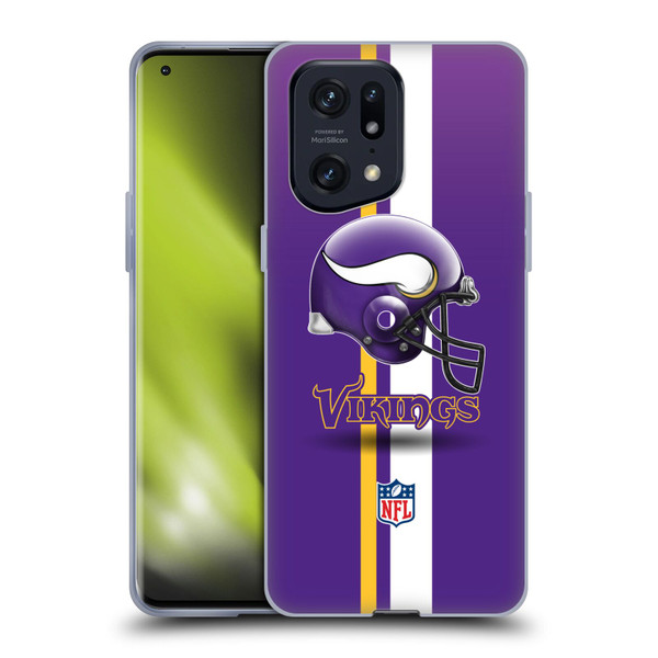 NFL Minnesota Vikings Logo Helmet Soft Gel Case for OPPO Find X5 Pro