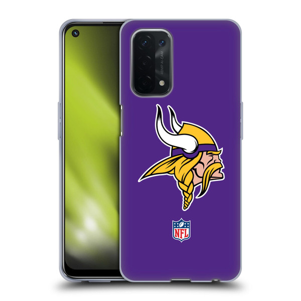 NFL Minnesota Vikings Logo Plain Soft Gel Case for OPPO A54 5G