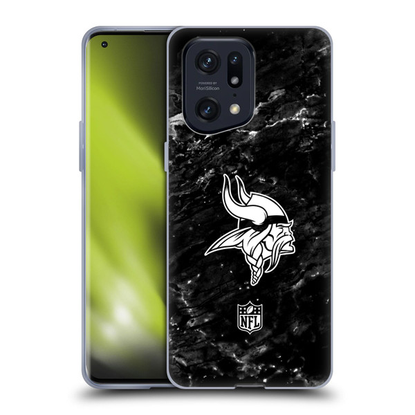 NFL Minnesota Vikings Artwork Marble Soft Gel Case for OPPO Find X5 Pro