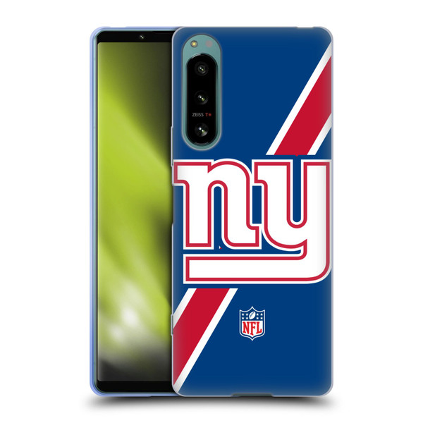NFL New York Giants Logo Stripes Soft Gel Case for Sony Xperia 5 IV