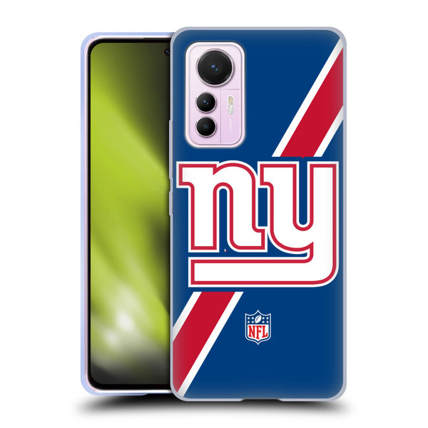 NFL New York Giants Logo Stripes Soft Gel Case for Xiaomi 12 Lite