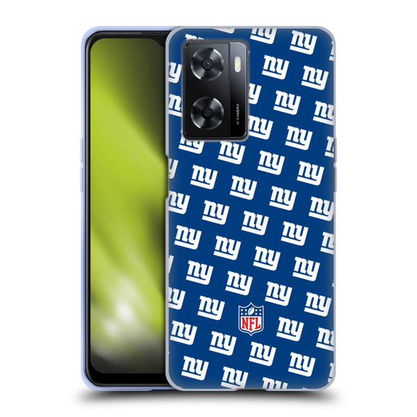NFL New York Giants Artwork Patterns Soft Gel Case for OPPO A57s