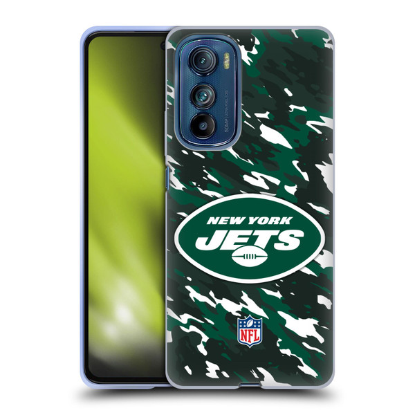 NFL New York Jets Logo Camou Soft Gel Case for Motorola Edge 30