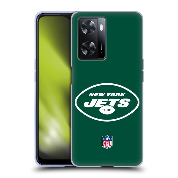 NFL New York Jets Logo Plain Soft Gel Case for OPPO A57s