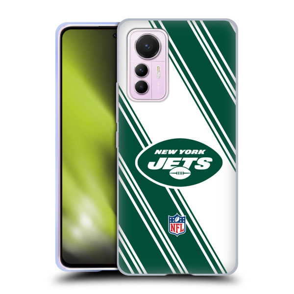 NFL New York Jets Artwork Stripes Soft Gel Case for Xiaomi 12 Lite