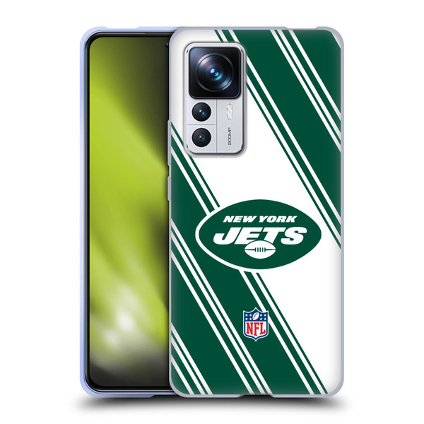 NFL New York Jets Artwork Stripes Soft Gel Case for Xiaomi 12T Pro