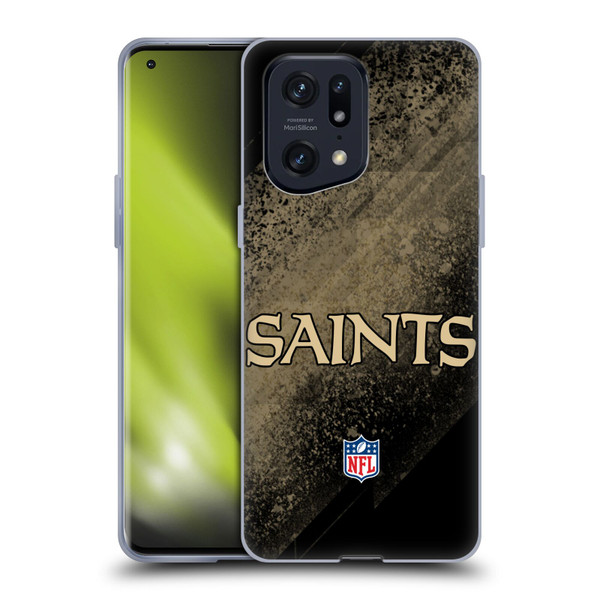 NFL New Orleans Saints Logo Blur Soft Gel Case for OPPO Find X5 Pro