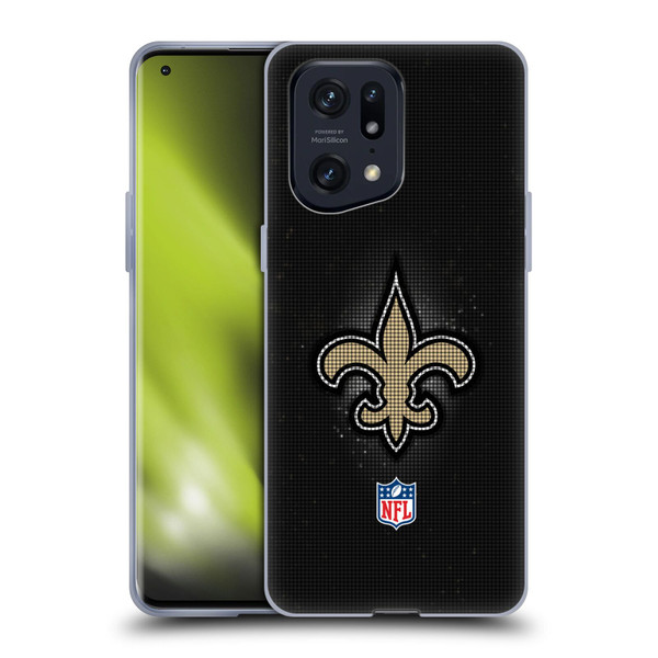 NFL New Orleans Saints Artwork LED Soft Gel Case for OPPO Find X5 Pro