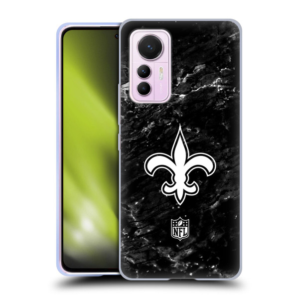 NFL New Orleans Saints Artwork Marble Soft Gel Case for Xiaomi 12 Lite