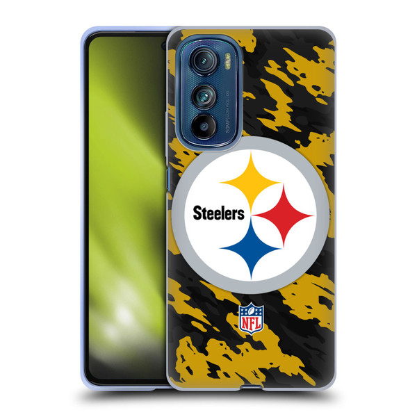 NFL Pittsburgh Steelers Logo Camou Soft Gel Case for Motorola Edge 30