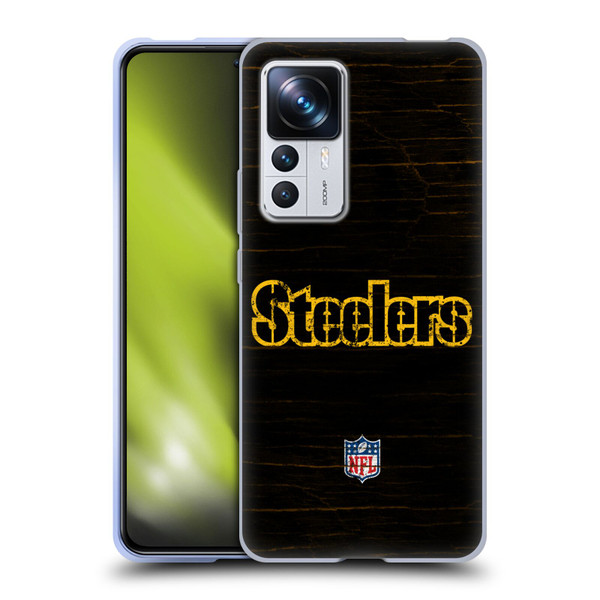 NFL Pittsburgh Steelers Logo Distressed Look Soft Gel Case for Xiaomi 12T Pro