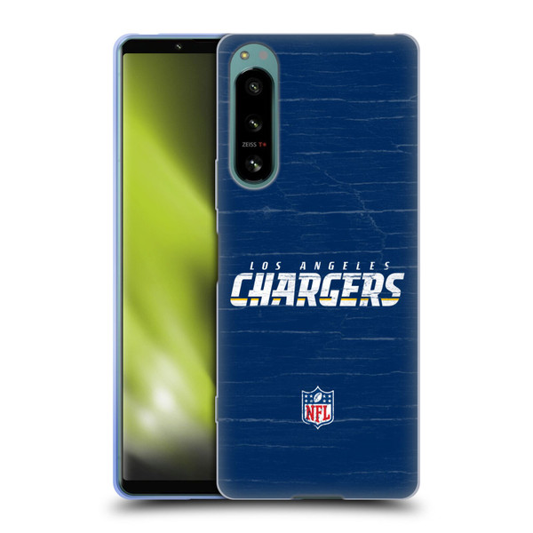 NFL Los Angeles Chargers Logo Distressed Look Soft Gel Case for Sony Xperia 5 IV