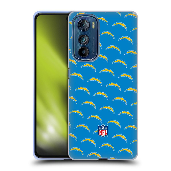 NFL Los Angeles Chargers Artwork Patterns Soft Gel Case for Motorola Edge 30