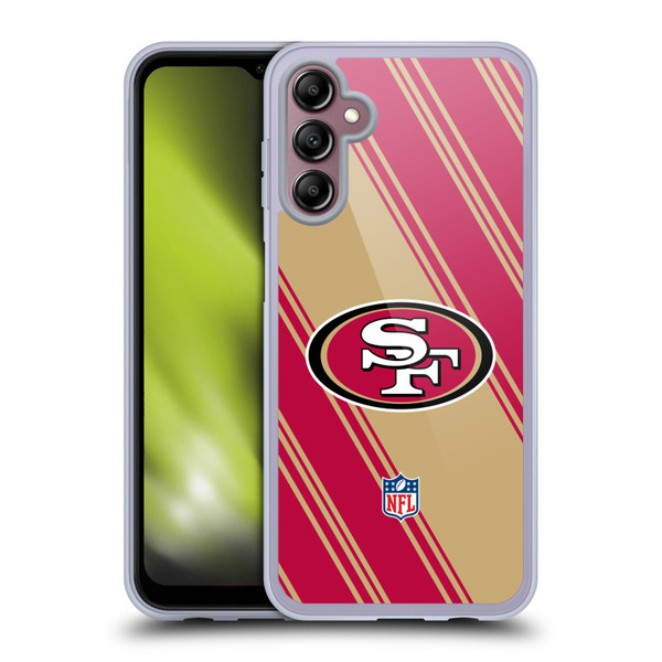 NFL San Francisco 49ers Artwork Stripes Soft Gel Case for Samsung Galaxy A14 5G