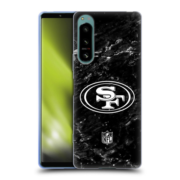NFL San Francisco 49ers Artwork Marble Soft Gel Case for Sony Xperia 5 IV