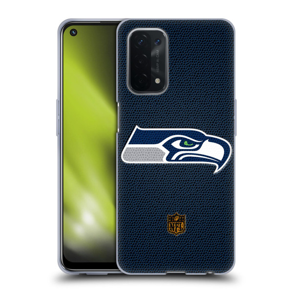 NFL Seattle Seahawks Logo Football Soft Gel Case for OPPO A54 5G
