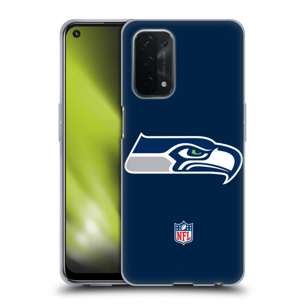 NFL Seattle Seahawks Logo Plain Soft Gel Case for OPPO A54 5G