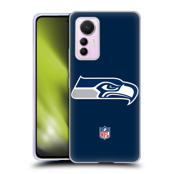 NFL Seattle Seahawks Logo Plain Soft Gel Case for Xiaomi 12 Lite