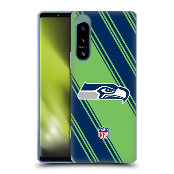 NFL Seattle Seahawks Artwork Stripes Soft Gel Case for Sony Xperia 5 IV