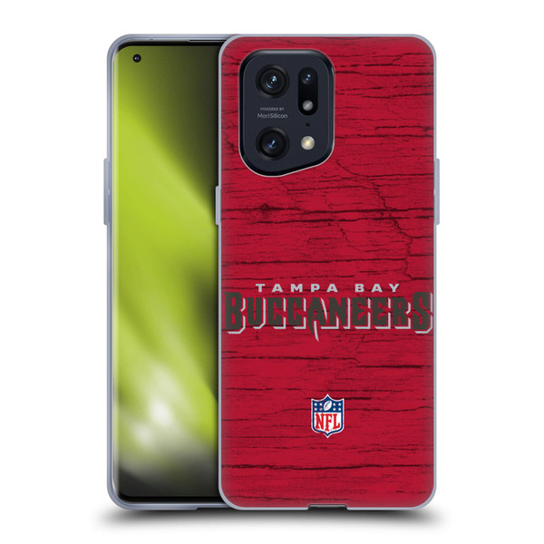 NFL Tampa Bay Buccaneers Logo Distressed Look Soft Gel Case for OPPO Find X5 Pro