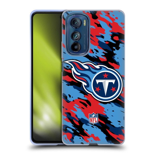 NFL Tennessee Titans Logo Camou Soft Gel Case for Motorola Edge 30