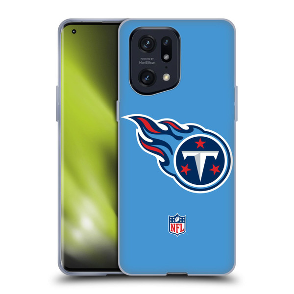 NFL Tennessee Titans Logo Plain Soft Gel Case for OPPO Find X5 Pro