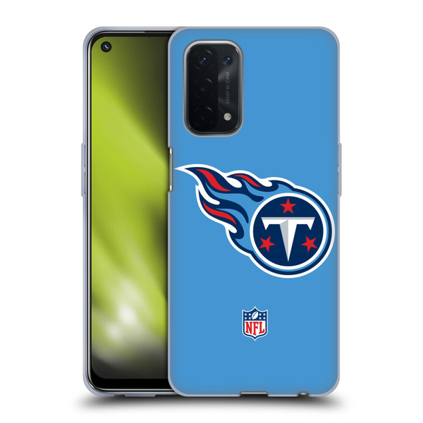NFL Tennessee Titans Logo Plain Soft Gel Case for OPPO A54 5G