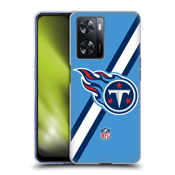 NFL Tennessee Titans Logo Stripes Soft Gel Case for OPPO A57s