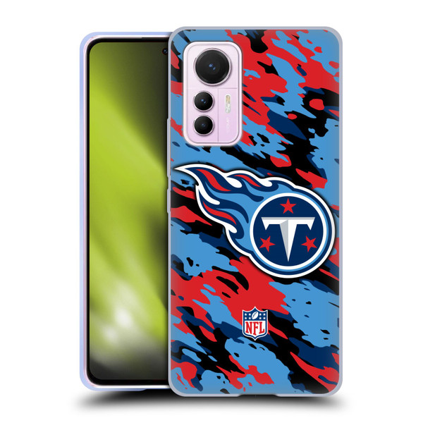 NFL Tennessee Titans Logo Camou Soft Gel Case for Xiaomi 12 Lite