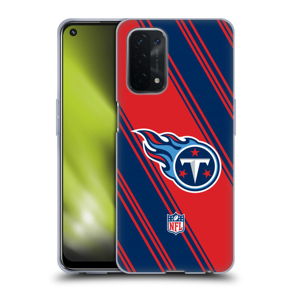 NFL Tennessee Titans Artwork Stripes Soft Gel Case for OPPO A54 5G
