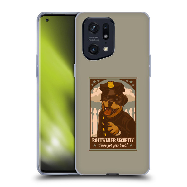 Lantern Press Dog Collection Rottweiller Security Soft Gel Case for OPPO Find X5 Pro