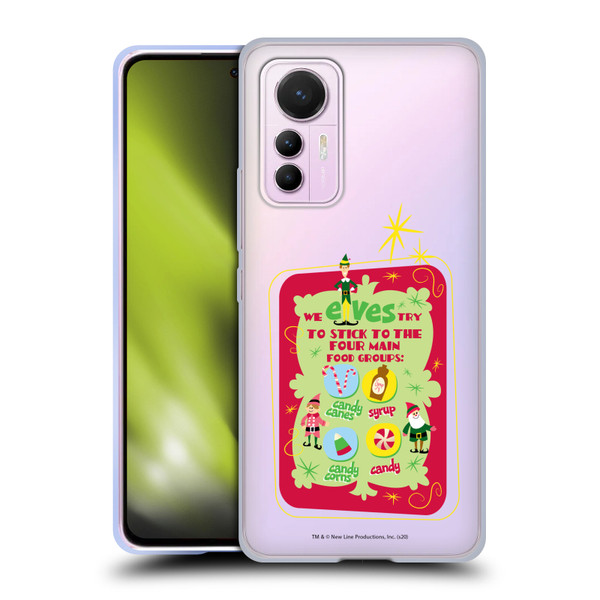 Elf Movie Graphics 1 Food Groups Soft Gel Case for Xiaomi 12 Lite