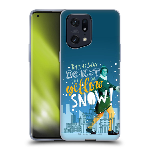Elf Movie Graphics 2 Yellow Snow Soft Gel Case for OPPO Find X5 Pro