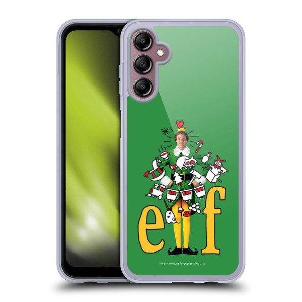 Elf Movie Graphics 2 Doodles Soft Gel Case for Samsung Galaxy A14 5G