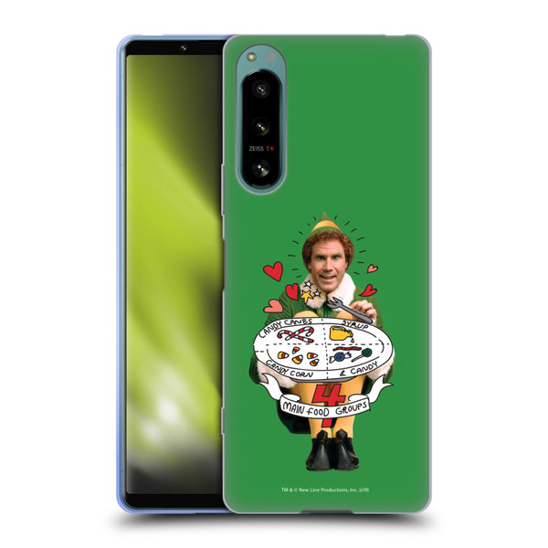 Elf Movie Graphics 2 Buddy Food Groups Soft Gel Case for Sony Xperia 5 IV