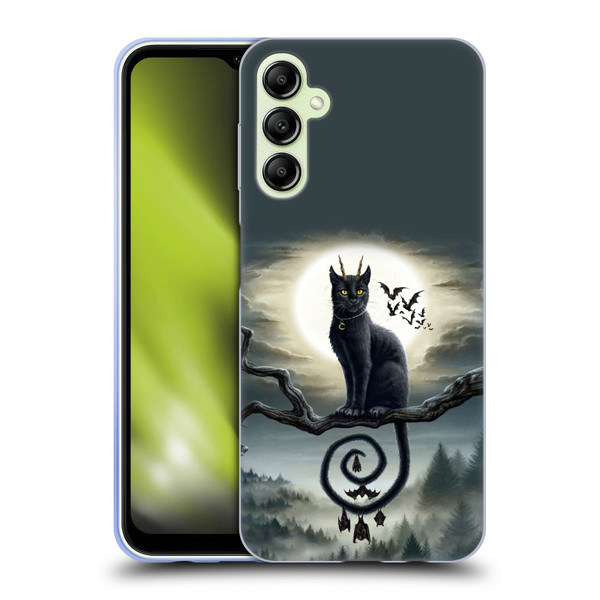 Sarah Richter Animals Gothic Black Cat & Bats Soft Gel Case for Samsung Galaxy A14 5G