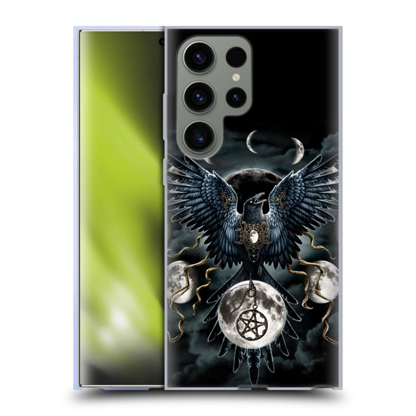 Sarah Richter Animals Gothic Black Raven Soft Gel Case for Samsung Galaxy S23 Ultra 5G