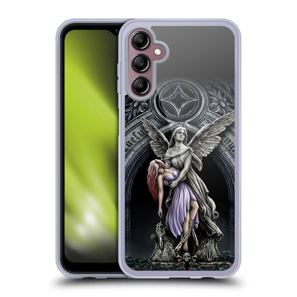 Sarah Richter Gothic Stone Angel With Skull Soft Gel Case for Samsung Galaxy A14 5G