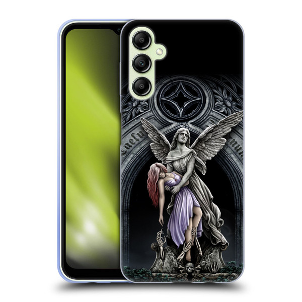 Sarah Richter Gothic Stone Angel With Skull Soft Gel Case for Samsung Galaxy A14 5G