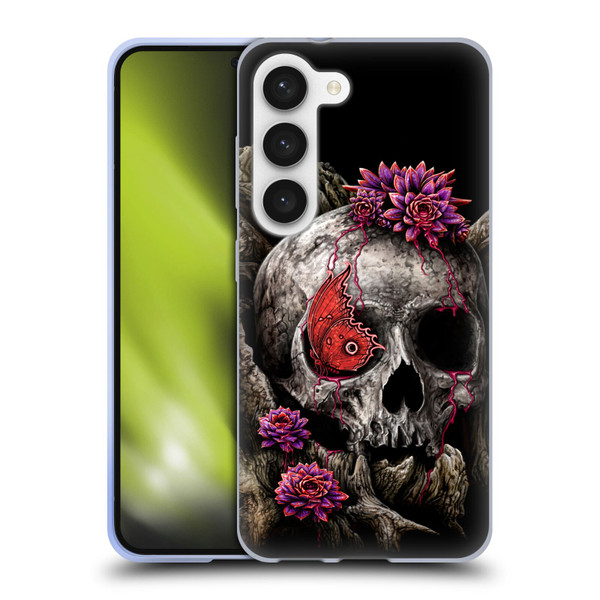 Sarah Richter Skulls Butterfly And Flowers Soft Gel Case for Samsung Galaxy S23 5G