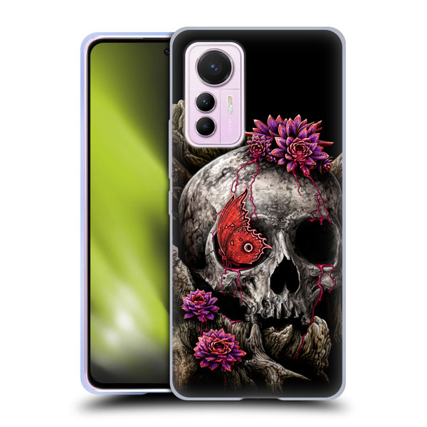 Sarah Richter Skulls Butterfly And Flowers Soft Gel Case for Xiaomi 12 Lite