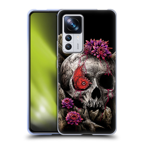 Sarah Richter Skulls Butterfly And Flowers Soft Gel Case for Xiaomi 12T Pro