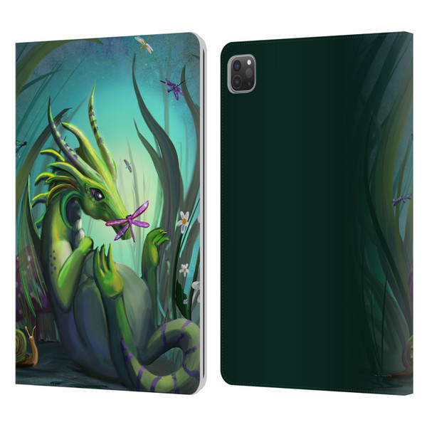 Rose Khan Dragons Baby Green Leather Book Wallet Case Cover For Apple iPad Pro 11 2020 / 2021 / 2022
