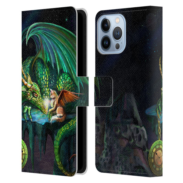 Rose Khan Dragons Green Time Leather Book Wallet Case Cover For Apple iPhone 13 Pro Max
