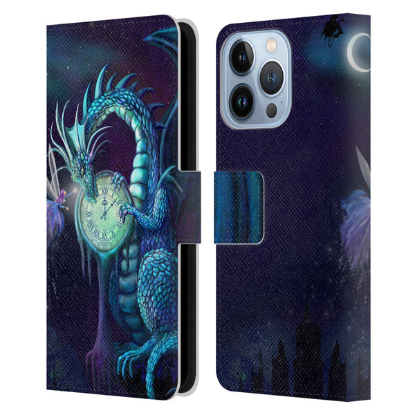 Rose Khan Dragons Blue Time Leather Book Wallet Case Cover For Apple iPhone 13 Pro