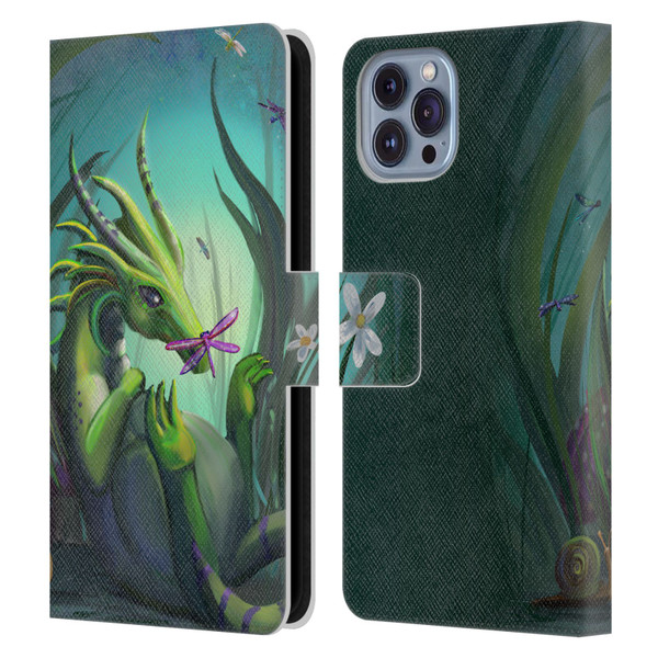 Rose Khan Dragons Baby Green Leather Book Wallet Case Cover For Apple iPhone 14