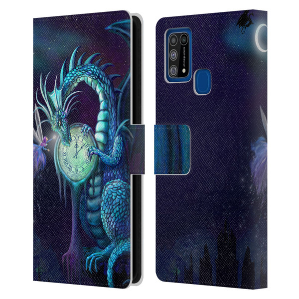 Rose Khan Dragons Blue Time Leather Book Wallet Case Cover For Samsung Galaxy M31 (2020)