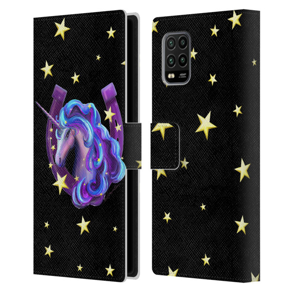 Rose Khan Unicorn Horseshoe Stars Leather Book Wallet Case Cover For Xiaomi Mi 10 Lite 5G